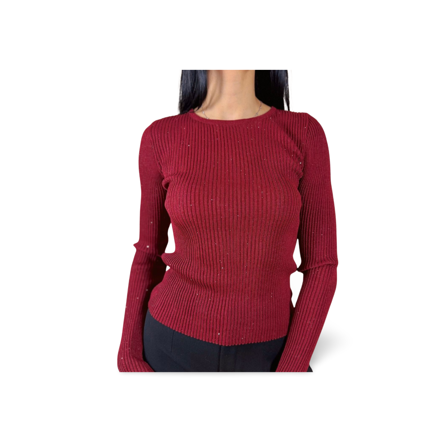 Червена блуза с ламе