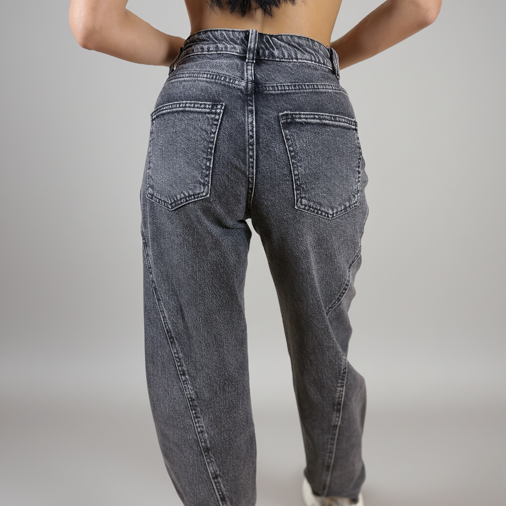 Сиви дънки с камъчета Casual Jeans