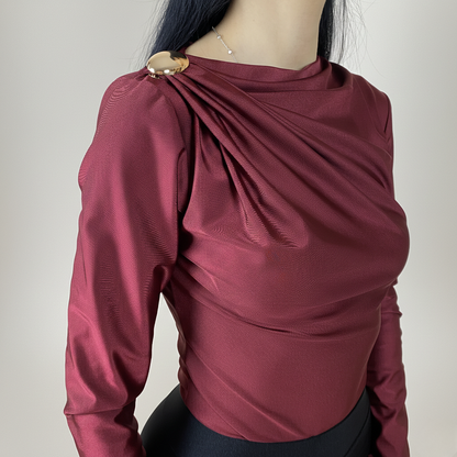 Боди бордо Classy