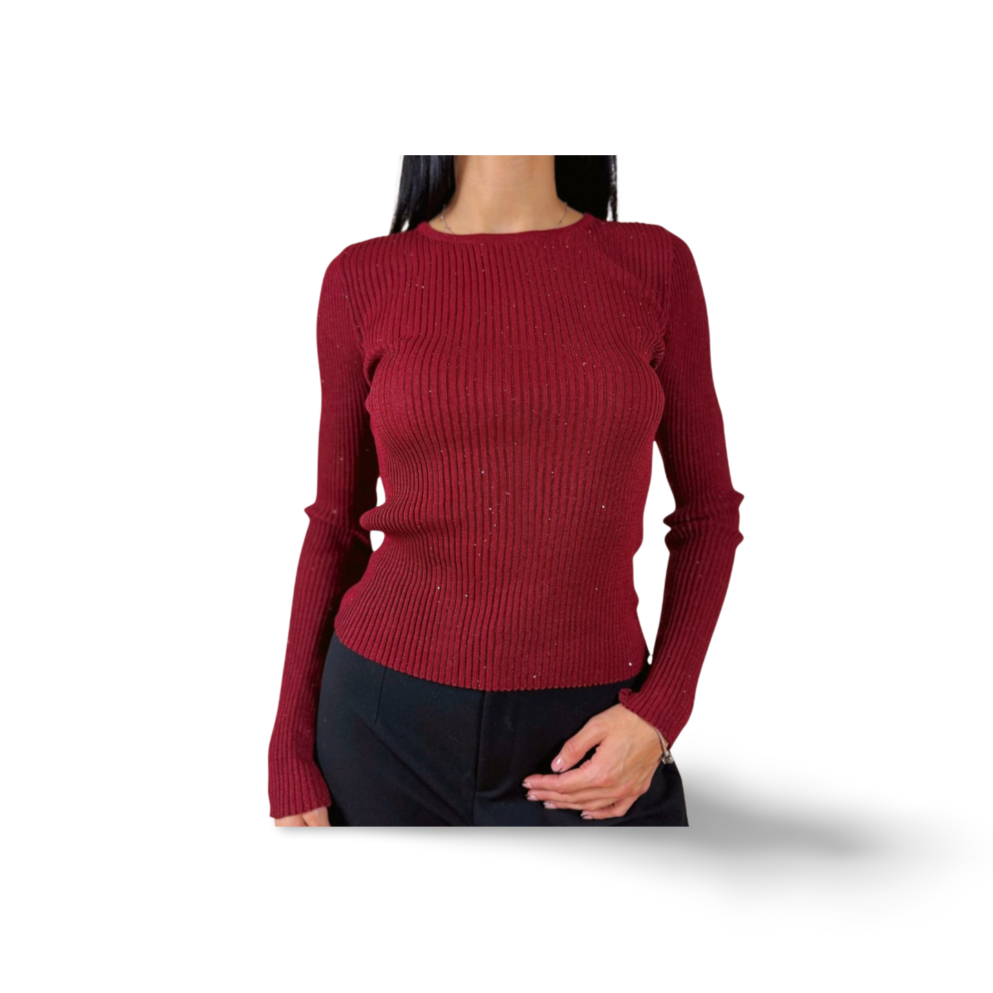 Червена блуза с ламе