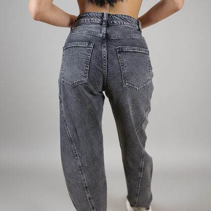 Сиви дънки с камъчета Casual Jeans